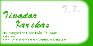 tivadar karikas business card